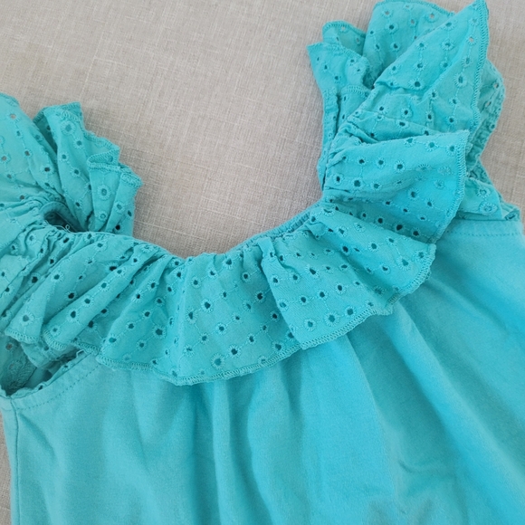 Gap Aqua Ruffle Top - Picture 3 of 5